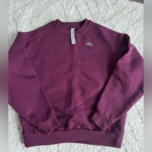 Alo Yoga Burgundy Accolade Crewneck Sweater